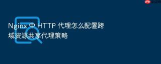 nginx 中 http 代理怎么配置跨域资源共享代理策略