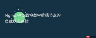 Nginx 中负载均衡中后端节点的负载状态监控