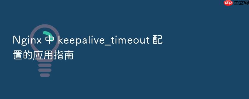 nginx 中 keepalive_timeout 配置的应用指南