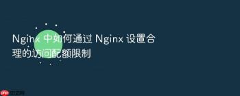 Nginx 中如何通过 Nginx 设置合理的访问配额限制