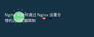 nginx 中如何通过 nginx 设置合理的访问配额限制