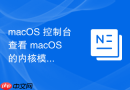 macOS 控制台查看 macOS 的内核模块加载成功记录