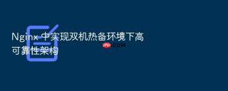 nginx 中实现双机热备环境下高可靠性架构