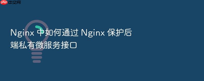 nginx 中如何通过 nginx 保护后端私有微服务接口