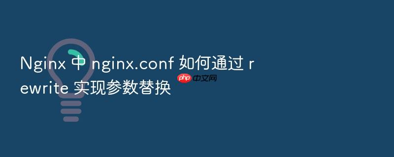 nginx 中 nginx.conf 如何通过 rewrite 实现参数替换