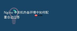 nginx 中双机热备环境中如何配置自动应答