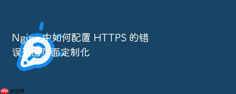 nginx 中如何配置 https 的错误返回页面定制化