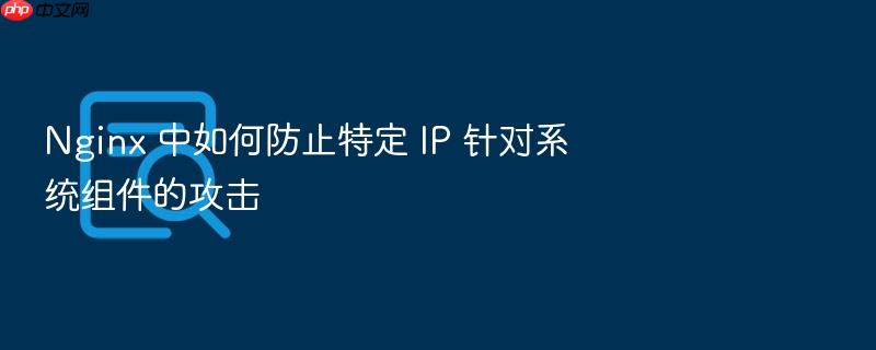 nginx 中如何防止特定 ip 针对系统组件的攻击