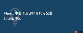 Nginx 中静态资源服务如何配置压缩缓冲区