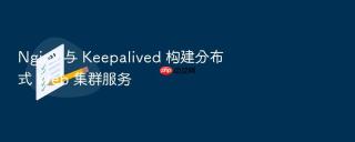 nginx 与 keepalived 构建分布式 web 集群服务