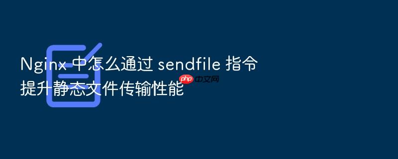 nginx 中怎么通过 sendfile 指令提升静态文件传输性能
