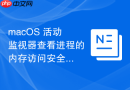 macOS 活动监视器查看进程的内存访问安全性分析