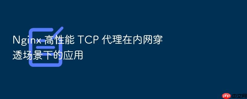 nginx 高性能 tcp 代理在内网穿透场景下的应用