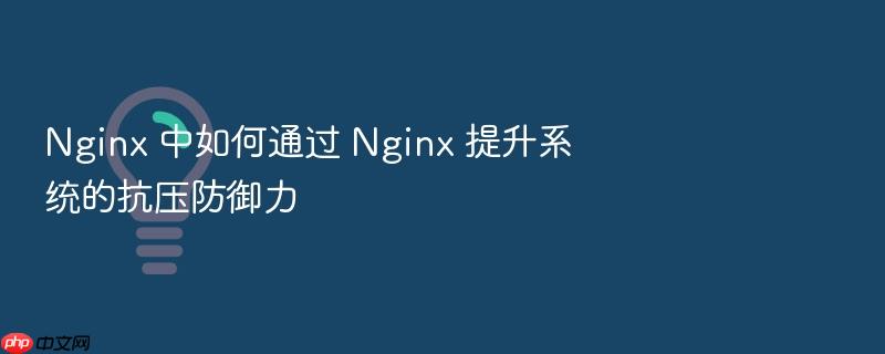 nginx 中如何通过 nginx 提升系统的抗压防御力