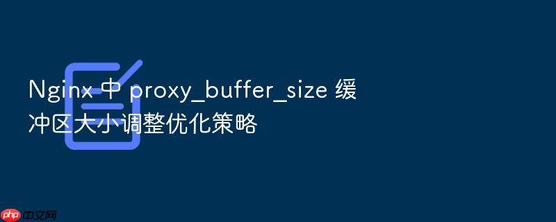 nginx 中 proxy_buffer_size 缓冲区大小调整优化策略