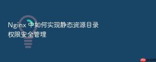 Nginx 中如何实现静态资源目录权限安全管理
