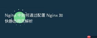 nginx 中如何通过配置 nginx 加快静态网页解析