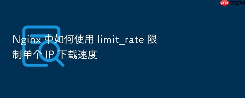 nginx 中如何使用 limit_rate 限制单个 ip 下载速度