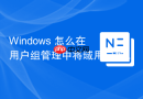 Windows 怎么在用户组管理中将域用户加入本地 Administrators 组