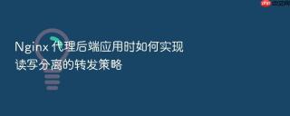 Nginx 代理后端应用时如何实现读写分离的转发策略