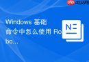 Windows 基础命令中怎么使用 Robocopy 复制大批量文件