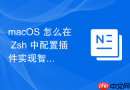 macOS 怎么在 Zsh 中配置插件实现智能拼写纠错与路径提示