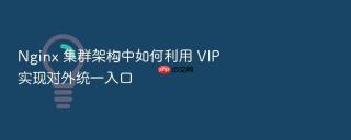 nginx 集群架构中如何利用 vip 实现对外统一入口