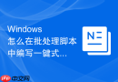 Windows 怎么在批处理脚本中编写一键式服务器环境巡检脚本