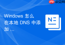 Windows 怎么在本地 DNS 中添加 TXT 记录为企业域名配置 SPF 防垃圾邮件凭证