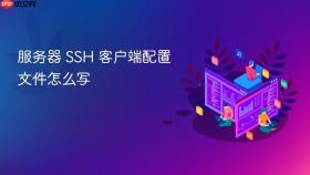 服务器 ssh 客户端配置文件怎么写