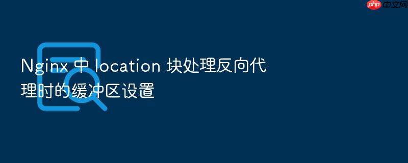 nginx 中 location 块处理反向代理时的缓冲区设置