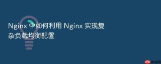 nginx 中如何利用 nginx 实现复杂负载均衡配置