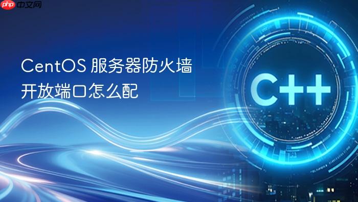 centos 服务器防火墙开放端口怎么配