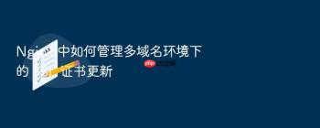 Nginx 中如何管理多域名环境下的 SSL 证书更新