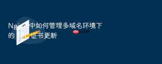 Nginx 中如何管理多域名环境下的 SSL 证书更新