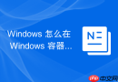 Windows 怎么在 Windows 容器中安装配置 .NET Framework 运行环境