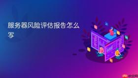 服务器风险评估报告怎么写