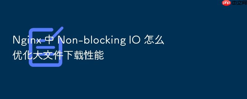 nginx 中 non-blocking io 怎么优化大文件下载性能