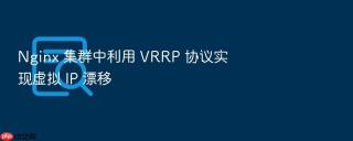nginx 集群中利用 vrrp 协议实现虚拟 ip 漂移
