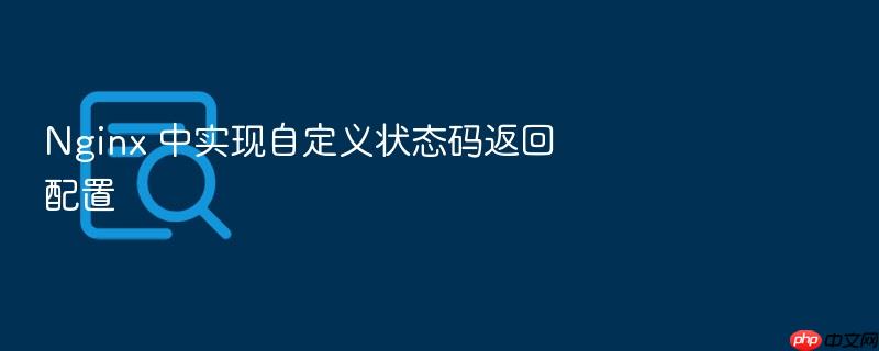 nginx 中实现自定义状态码返回配置