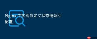 nginx 中实现自定义状态码返回配置