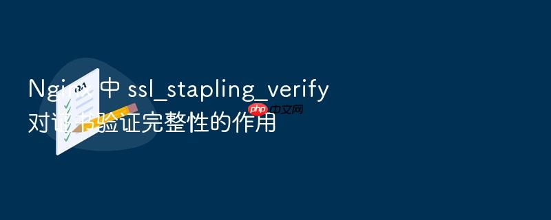 nginx 中 ssl_stapling_verify 对证书验证完整性的作用