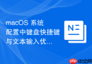 macOS 系统配置中键盘快捷键与文本输入优化