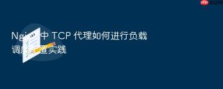 nginx 中 tcp 代理如何进行负载调度配置实践
