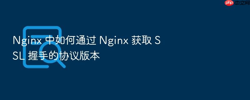 nginx 中如何通过 nginx 获取 ssl 握手的协议版本