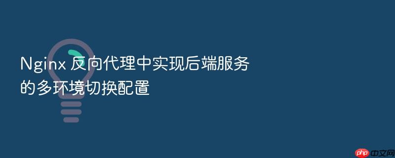 nginx 反向代理中实现后端服务的多环境切换配置