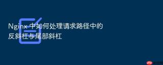 nginx 中如何处理请求路径中的反斜杠与尾部斜杠