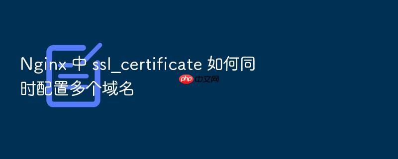 nginx 中 ssl_certificate 如何同时配置多个域名