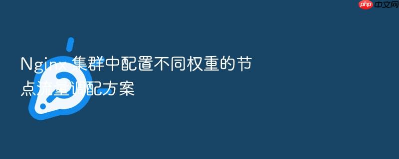 nginx 集群中配置不同权重的节点流量调配方案