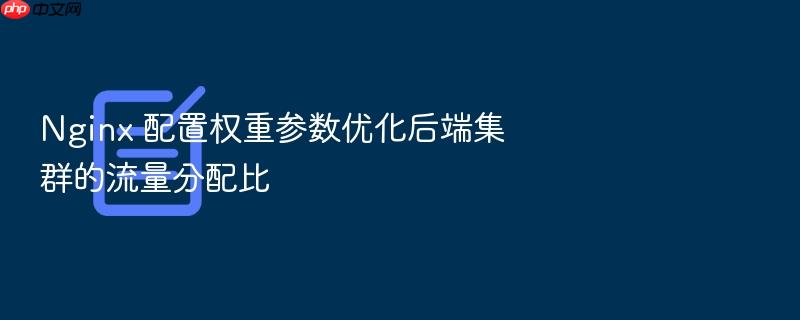 nginx 配置权重参数优化后端集群的流量分配比